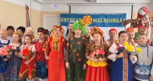 Спектакль Масленица, в исполнении учащихся Елизаветинского лицея